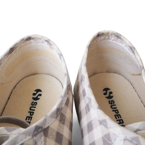 Superga 2750 Gingham Checkerboard Sneaker Grey / White S00CV40 Women's 8.5 - Picture 11 of 11